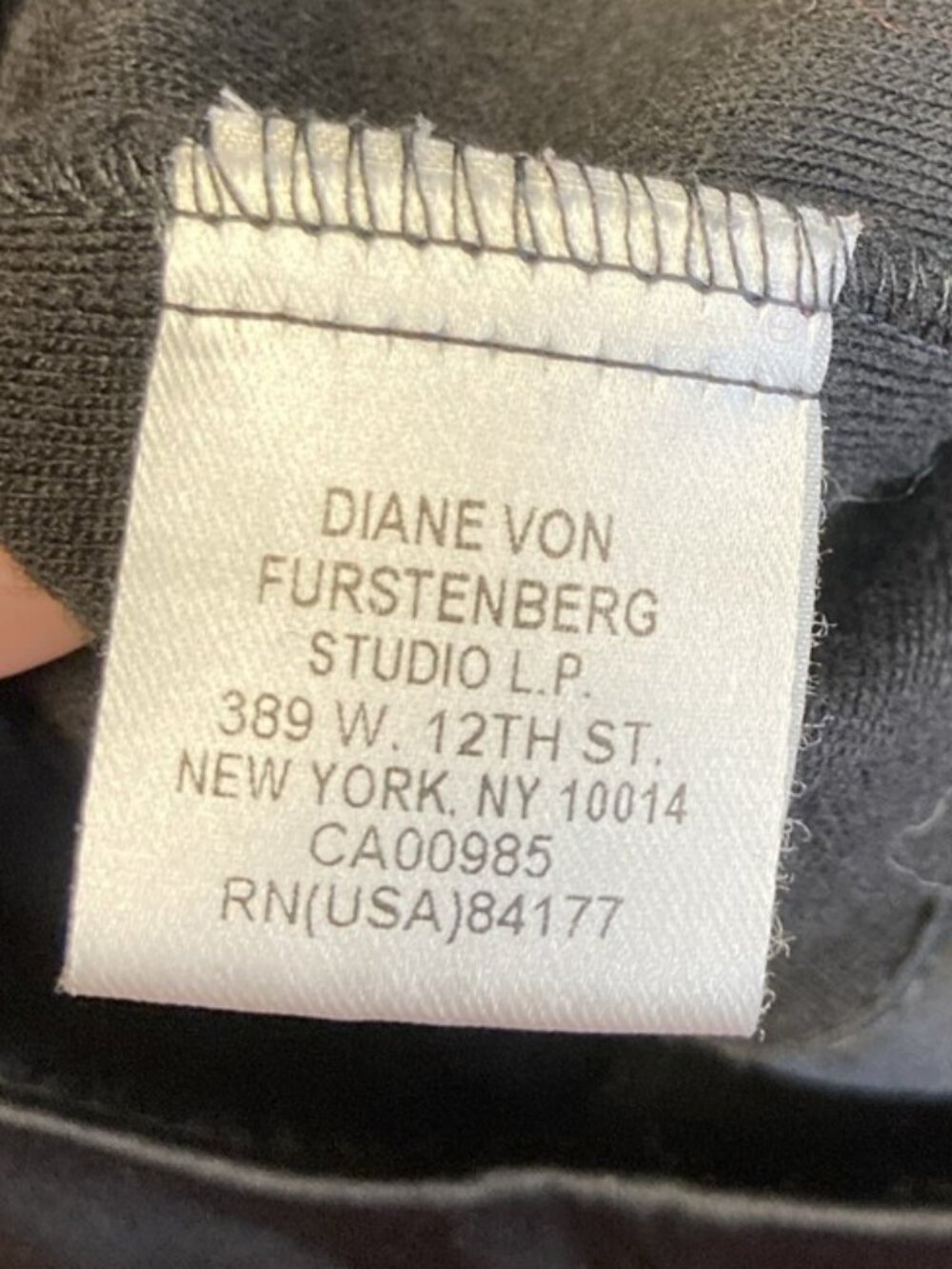 Diane Von Furstenberg Wrap Open Back Dress Black Size 12 - Picture 11 of 12